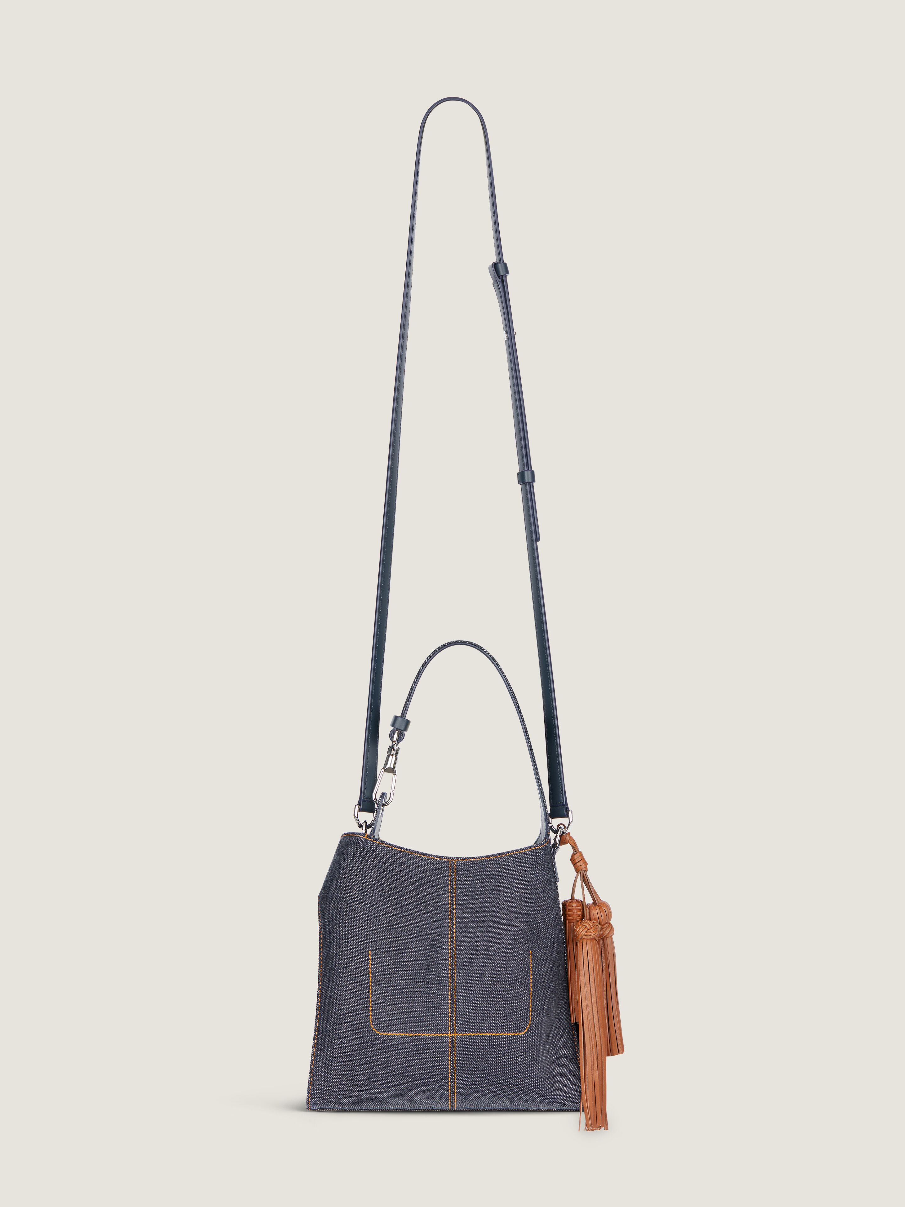 Mini Belted Hobo bag in denim